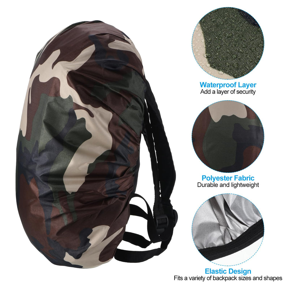 PATIKIL non-slip edge keeps the rain cover securely fitted during hikes.