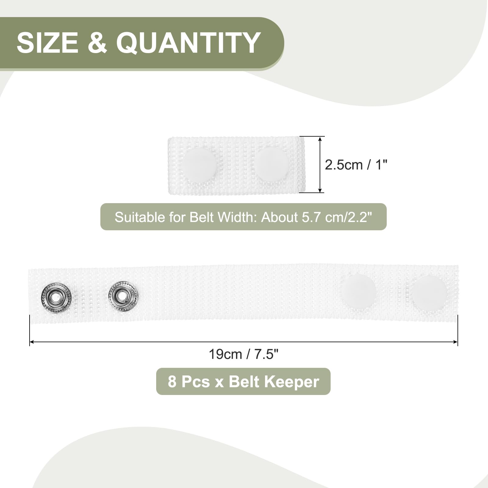 PATIKIL nylon belt keeper adjustable to fit multiple belt widths.