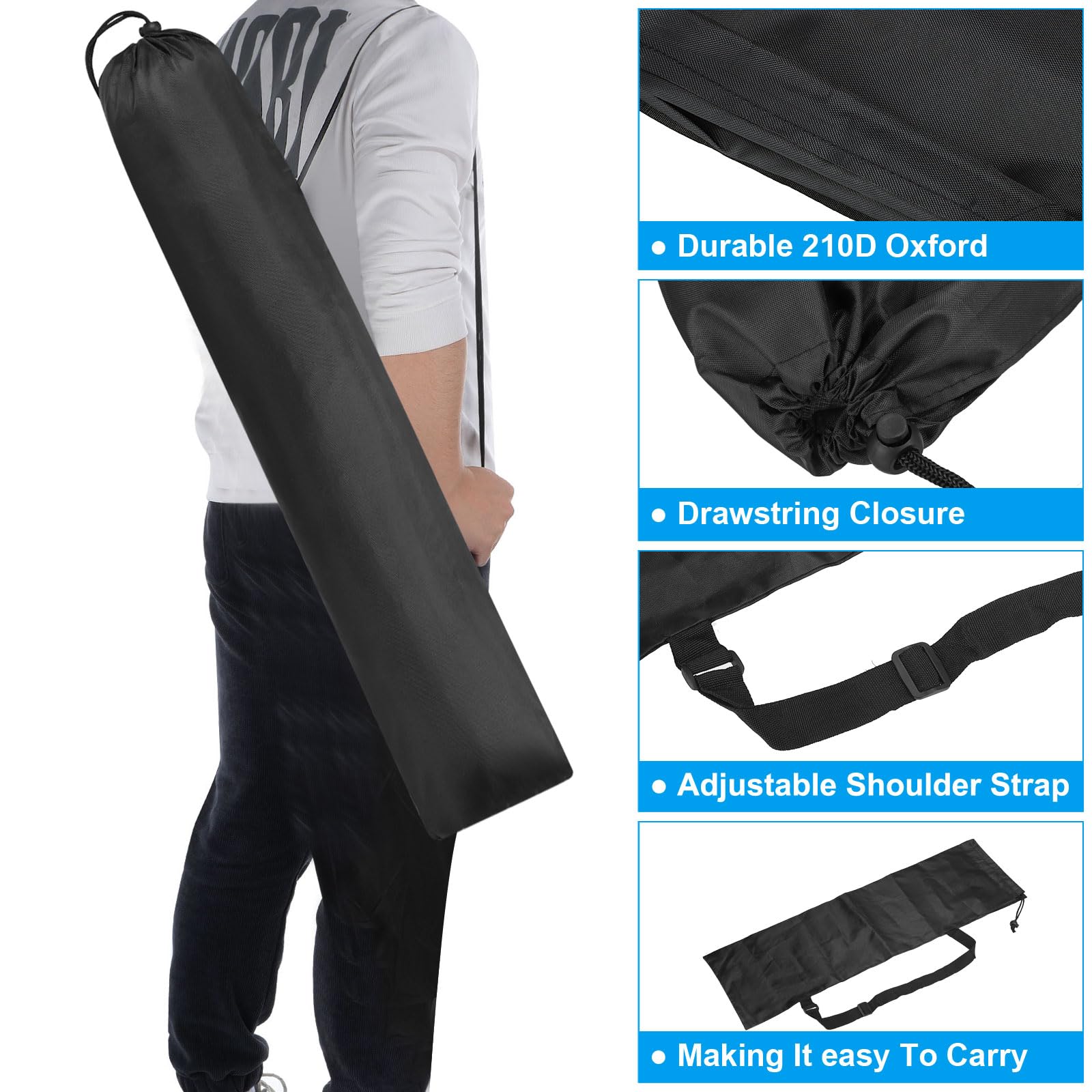PATIKIL nylon carry bag with drawstring closure speeds packing.