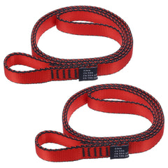 PATIKIL nylon slings in red, 60x1.8 cm, two-pack for stable aerial yoga setups.
