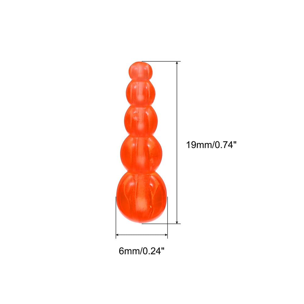 Close-up of PATIKIL orange stacked beads showing smooth hole design