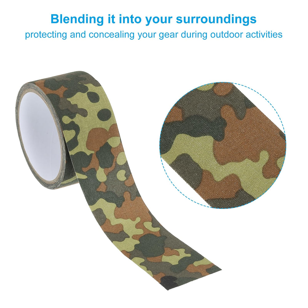 PATIKIL camouflage wrap on camping gear provides self-adhesive, residue-free hold