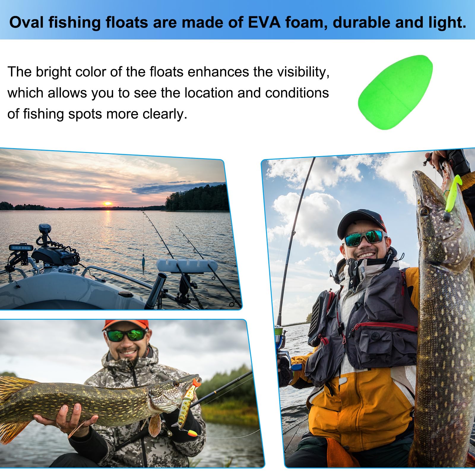 PATIKIL 0.8 inch floats sized for trout, catfish, walleye rigs.