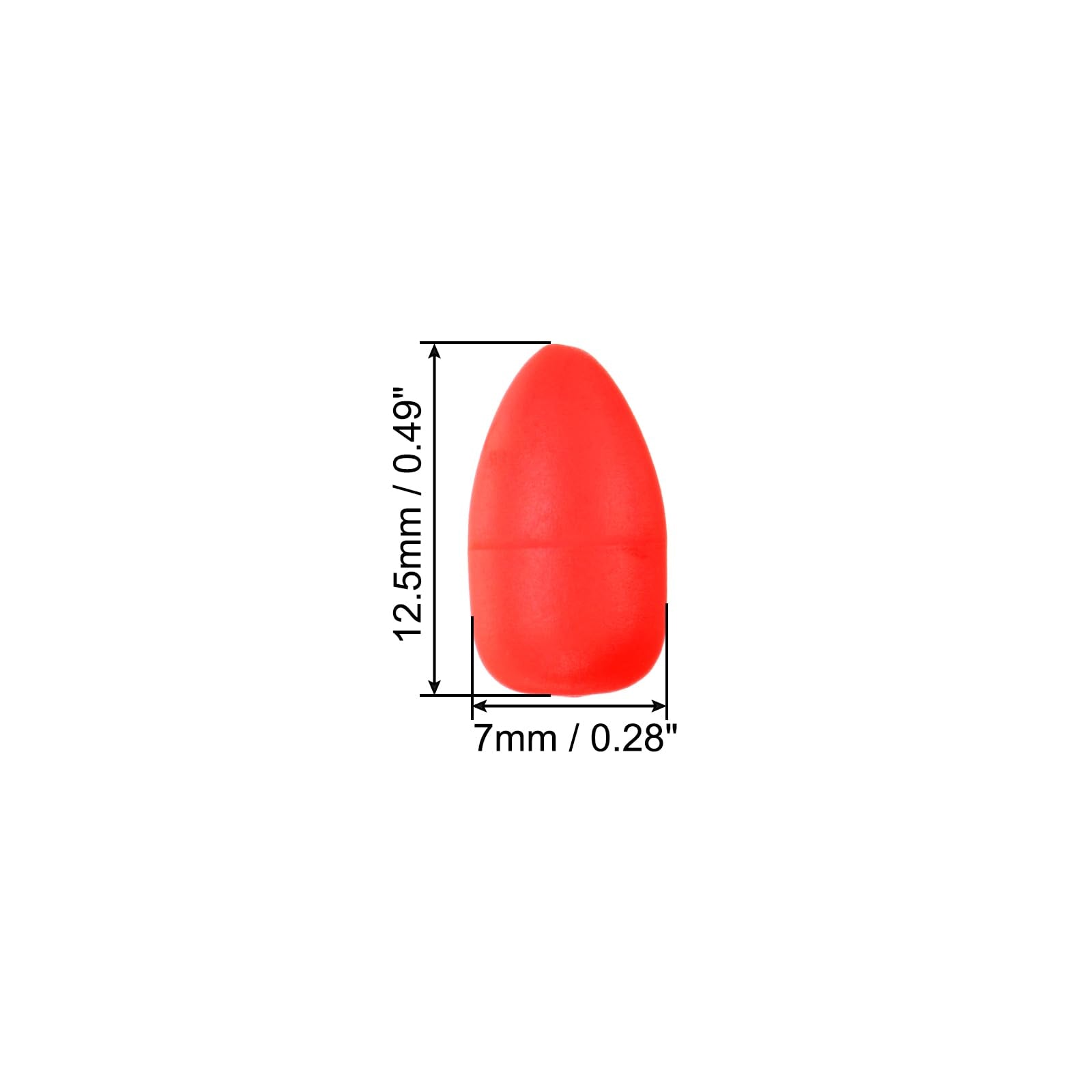 PATIKIL red float side view highlighting buoyant design for snell rigs.