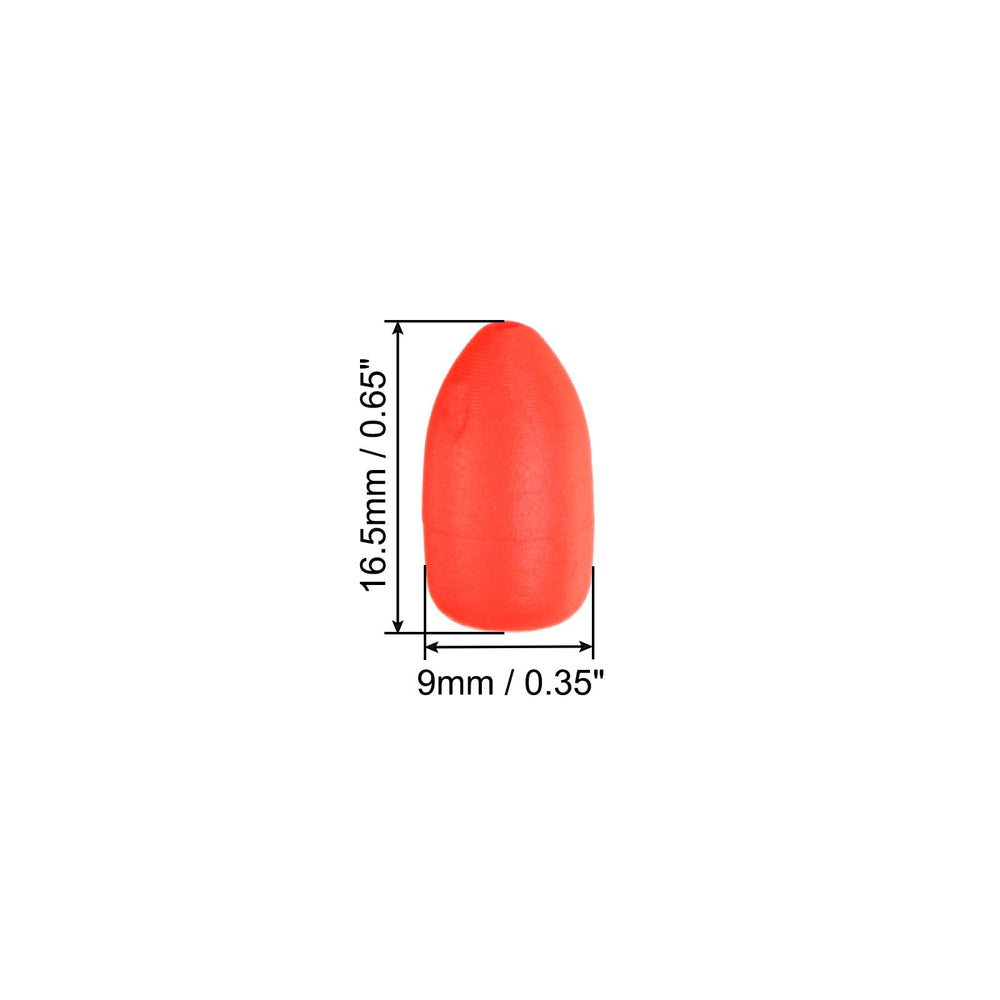 PATIKIL oval snell red close-up showing bright visibility for strike indicators.