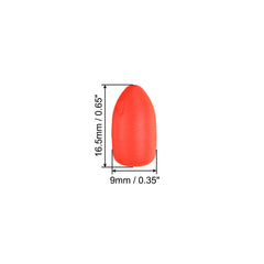 PATIKIL oval snell red close-up showing bright visibility for strike indicators.