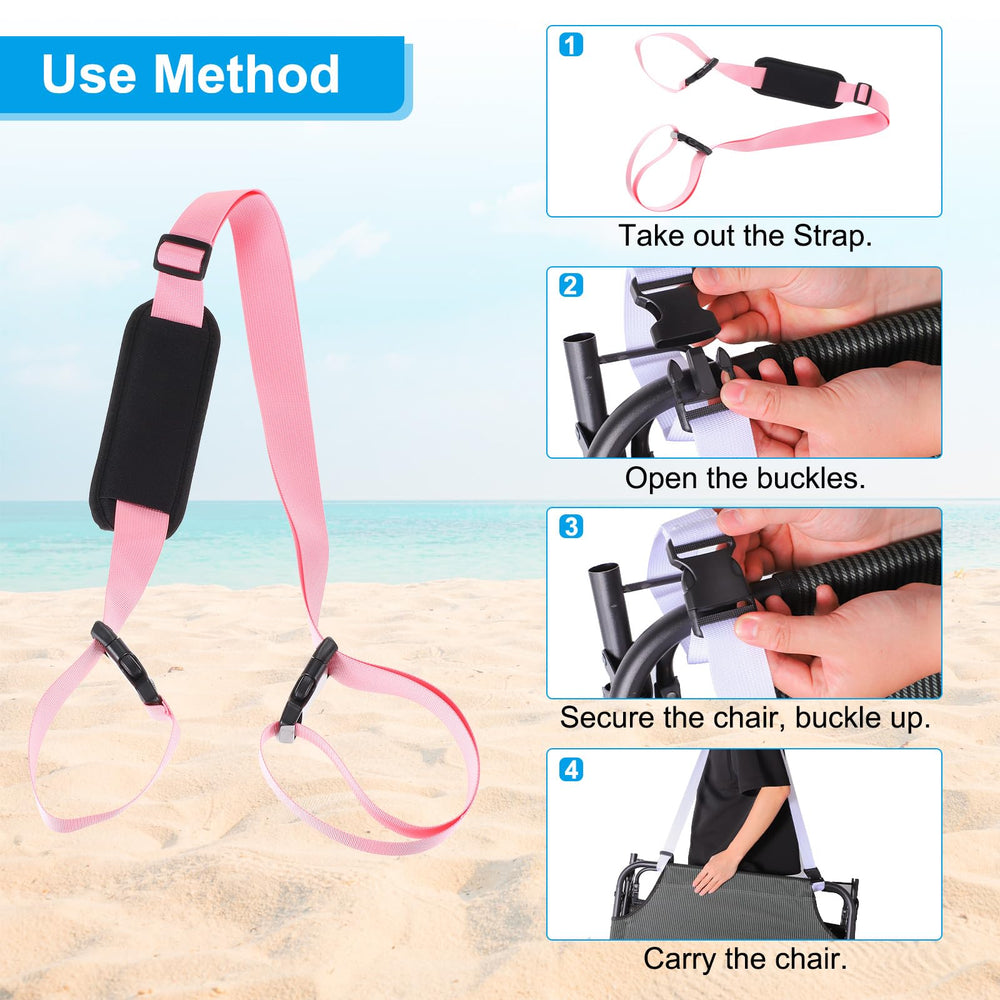 PATIKIL pink multi-use straps ideal at beach or campsite