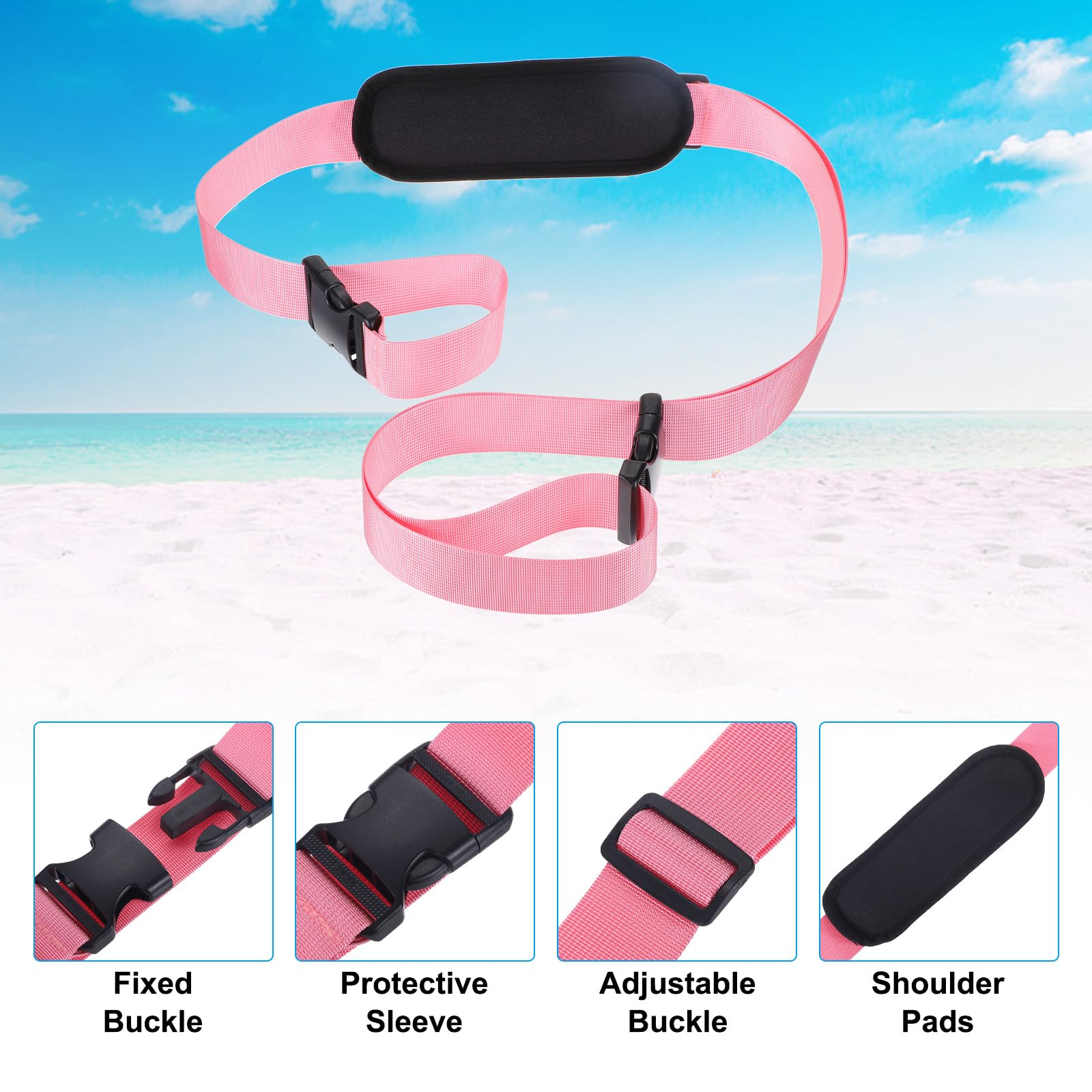 PATIKIL pink chair legs wrapped for hands-free transport