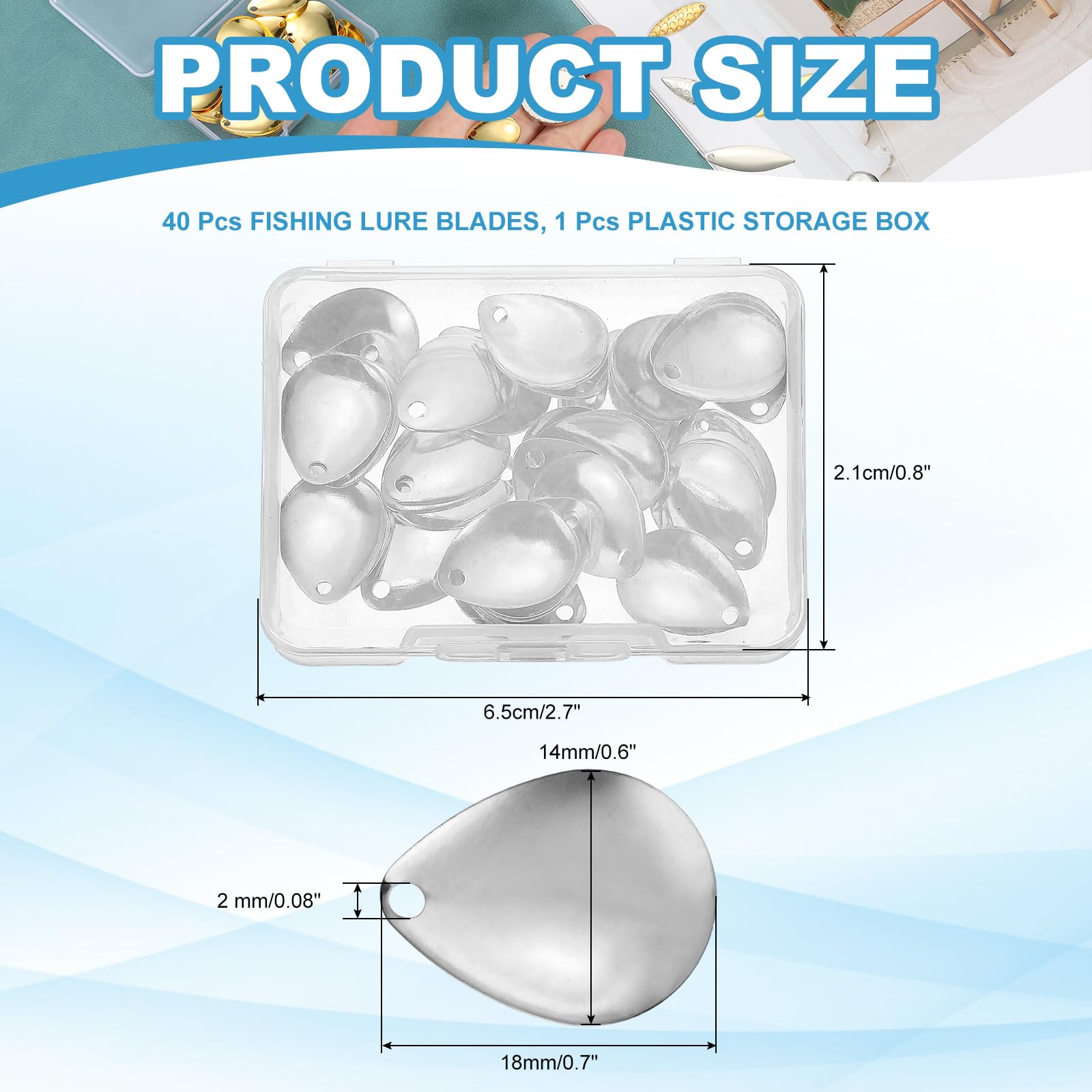 PATIKIL transparent storage box keeps blades organized and prevents loss during trips.