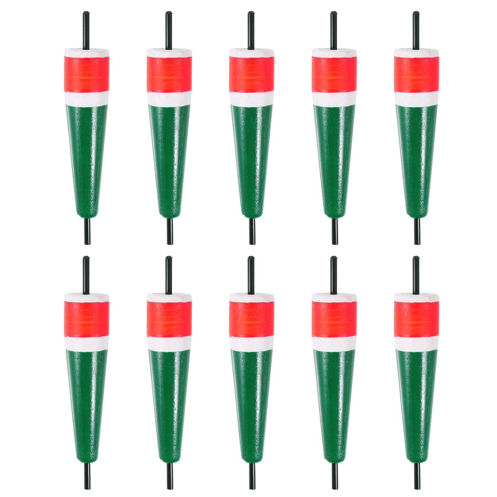 PATIKIL Popping Cork Float 16 cm (6.3 in) Orange/Green - 10 Pack