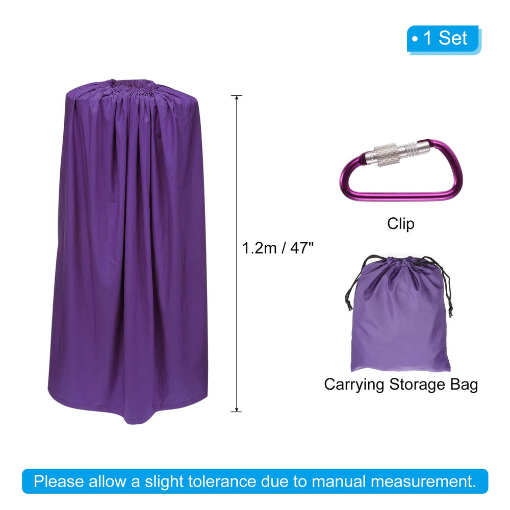 PATIKIL portable dressing room, dark purple, open front for easy changes near the pool.