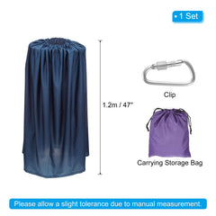 PATIKIL portable dressing room dimensions show 47-inch length for changing space.