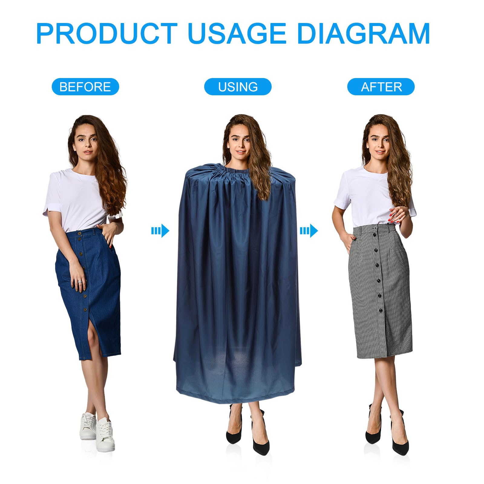 PATIKIL portable dressing room with storage bag for easy transport and organization.