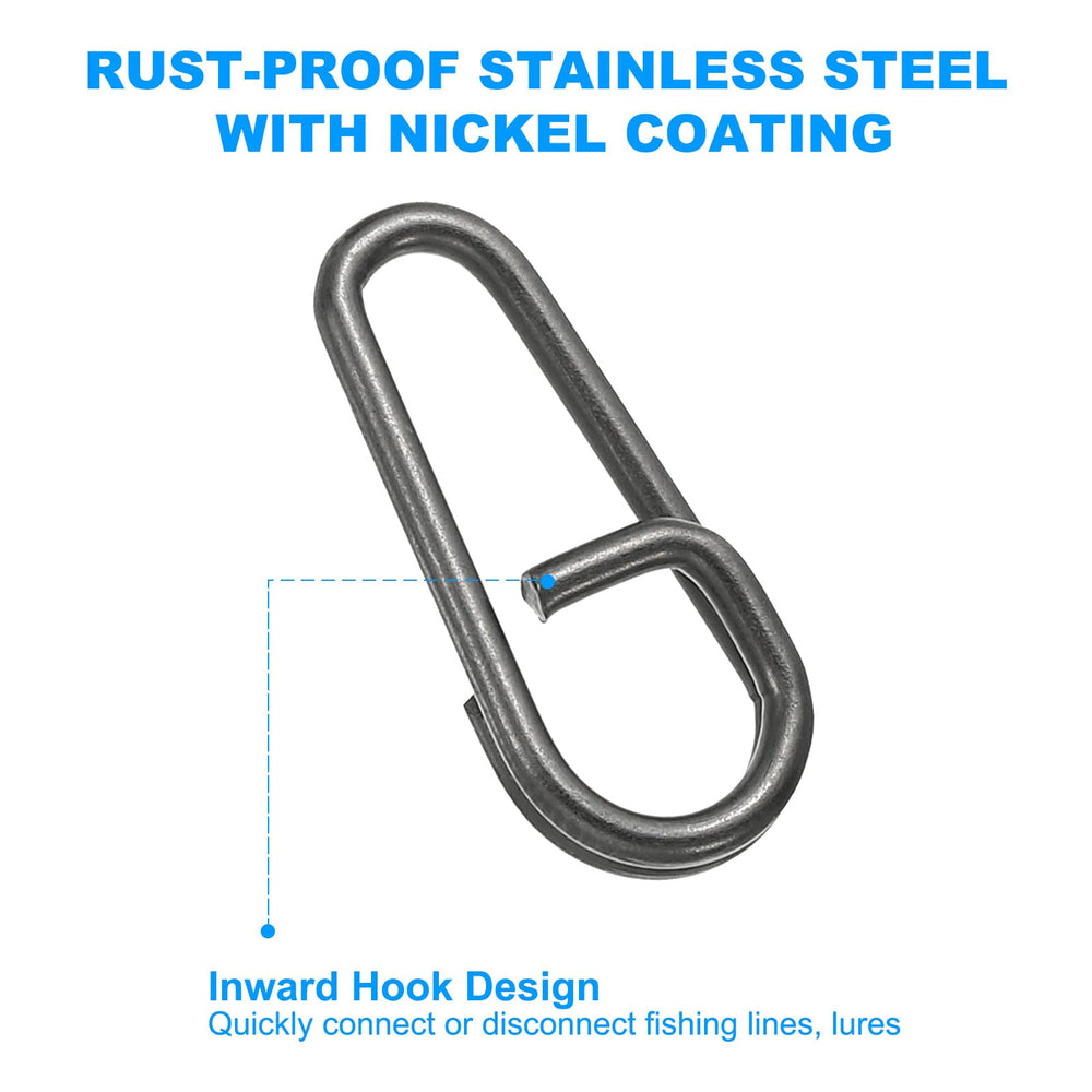 PATIKIL quick-change clips connect lines and lures with ease.