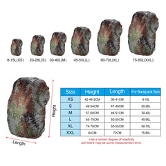 PATIKIL 30-40L backpack rain cover shields gear in rainy camping conditions
