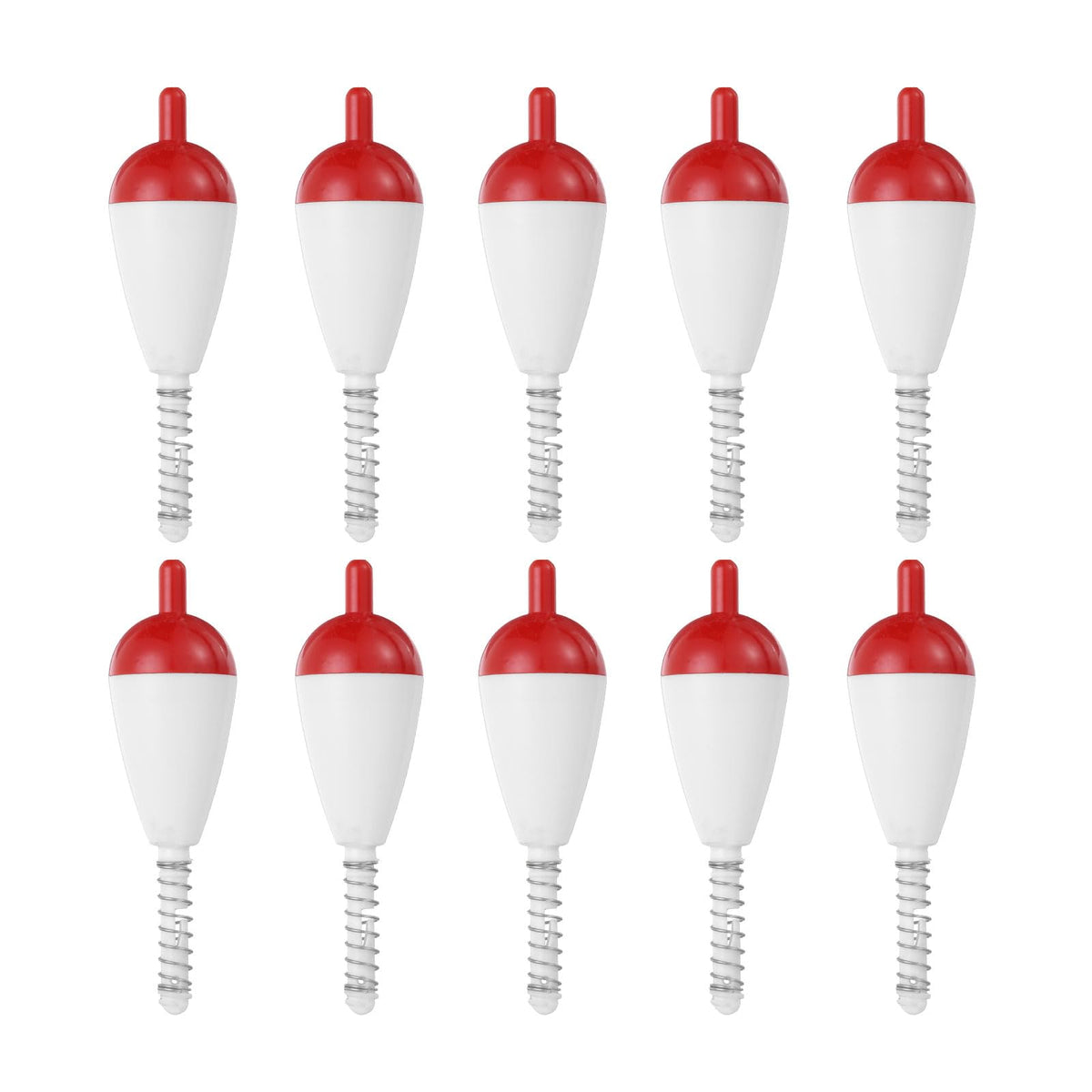 PATIKIL red slip bobber 10-pack enhances bite visibility for precise casting.