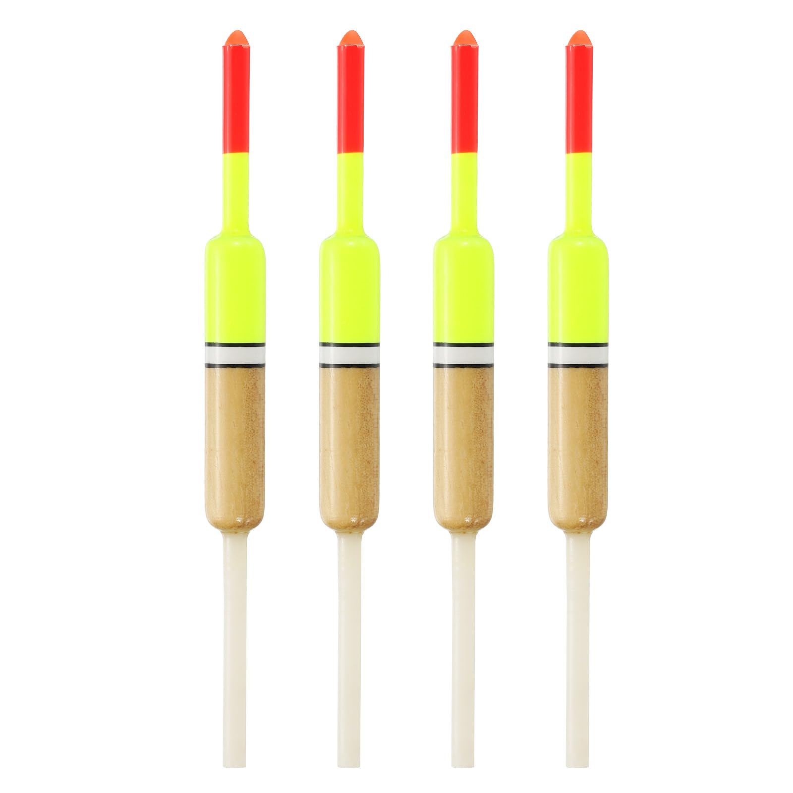 PATIKIL fishing floats red and yellow 5-inch design for clear bite signals.
