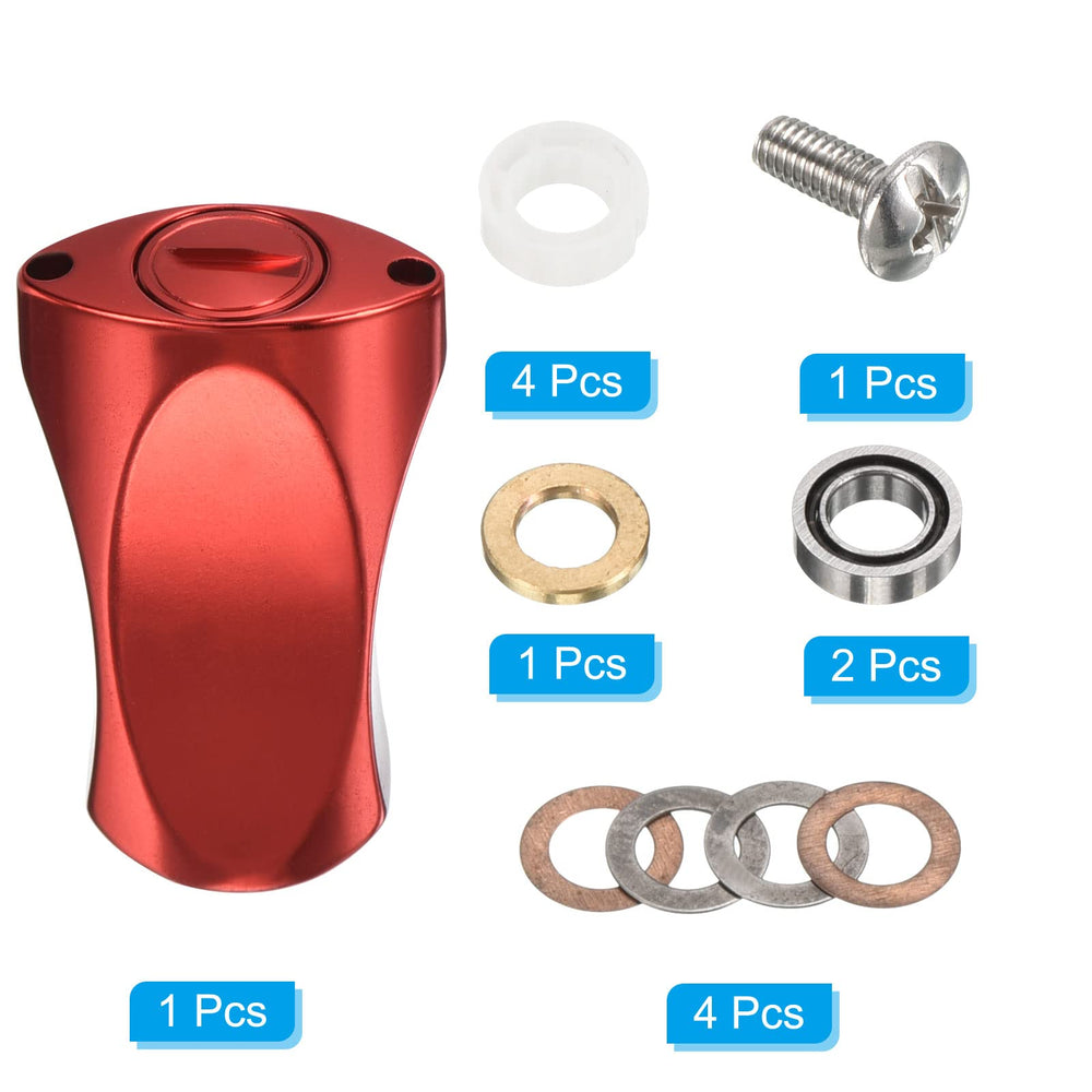 PATIKIL red metal knob with bearings and gaskets for smooth operation.