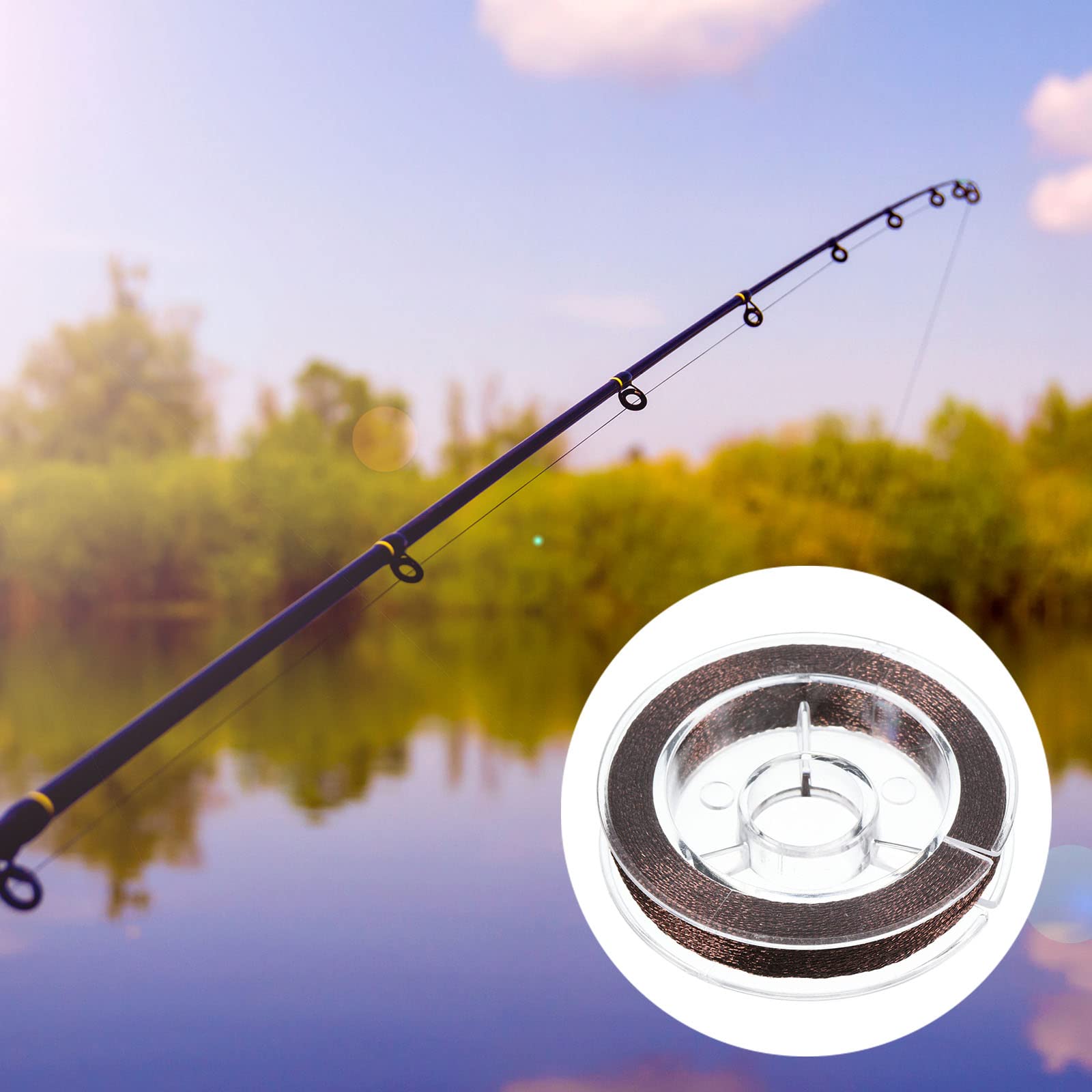PATIKIL brown metallic thread ideal for reel seat or guide eyelet wiring.