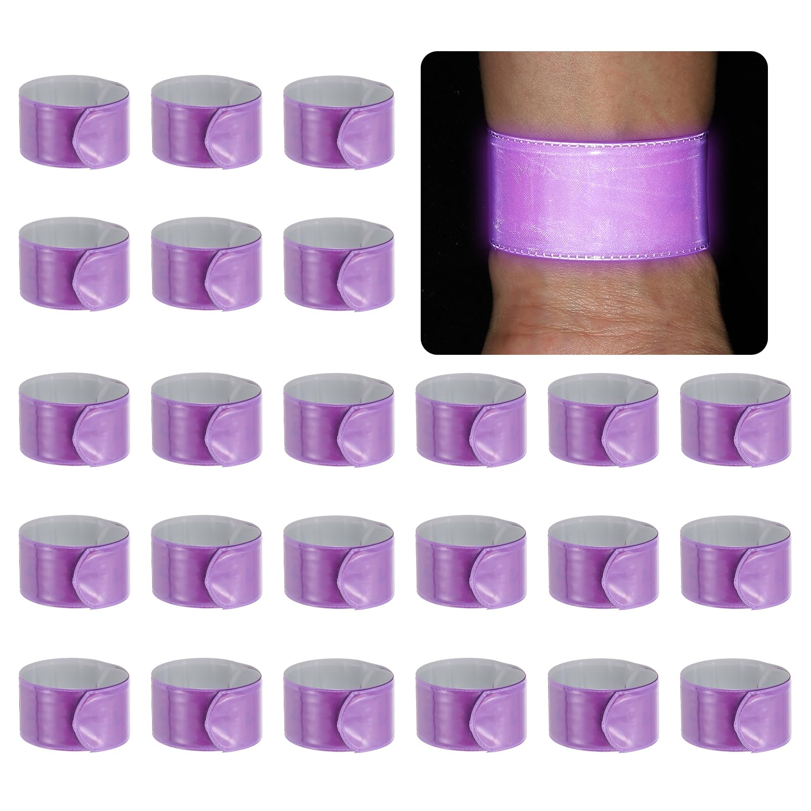 PATIKIL reflective band close-up shows lattice for high visibility at night