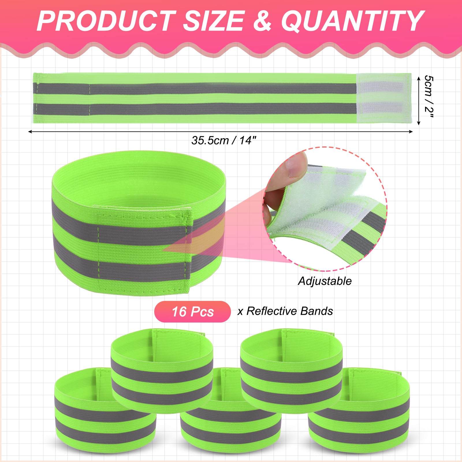 PATIKIL ankle band keeps cyclists and pedestrians visible in low light.