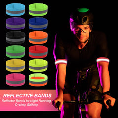 PATIKIL multicolor pack of reflective bands for varied outdoor activities.