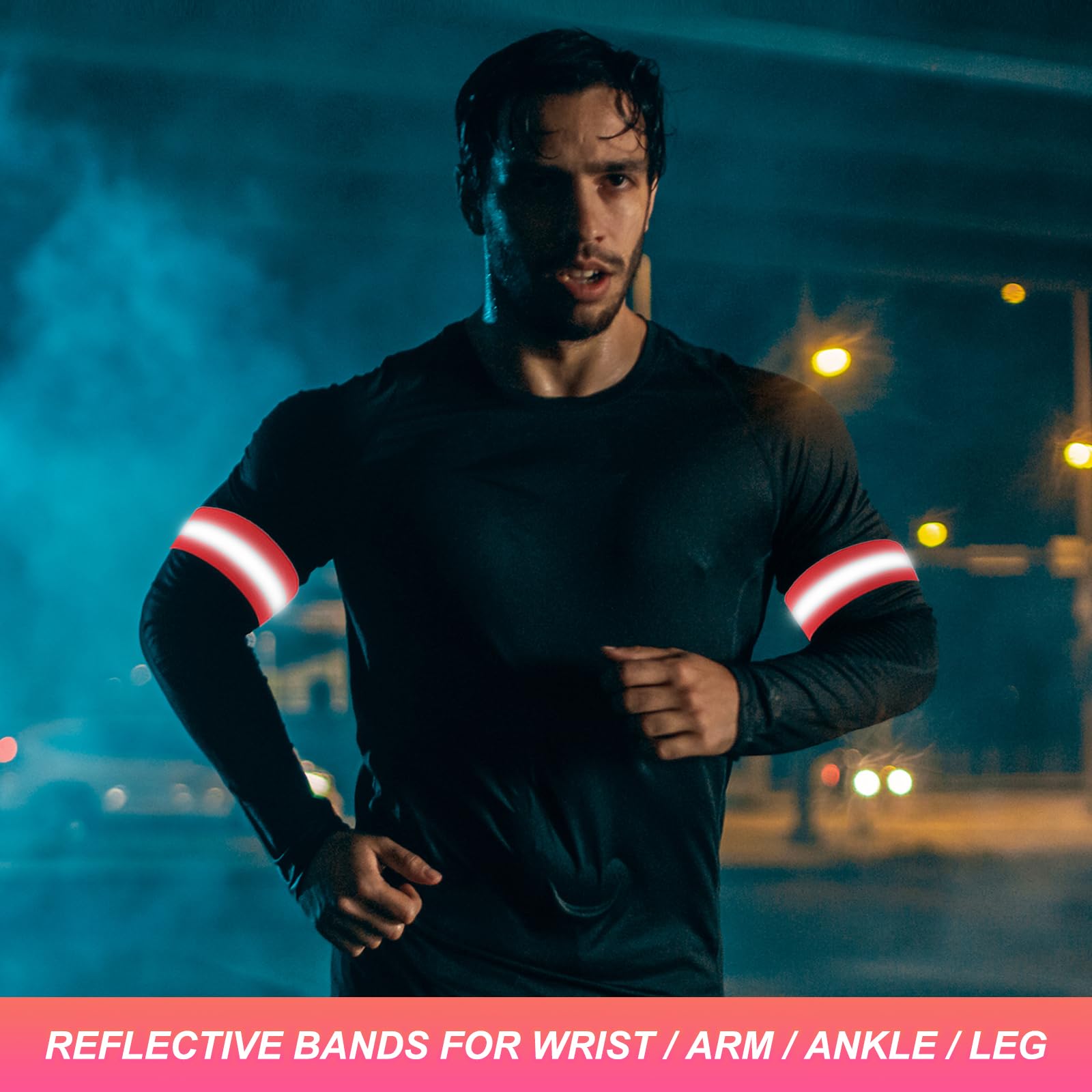 PATIKIL reflective tape detail highlights bright accents for night use.