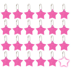 PATIKIL reflective keychain pink pentagram pendant on a backpack for high visibility