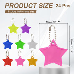 PATIKIL pink pentagram reflective tag mounted on a jacket zipper pull