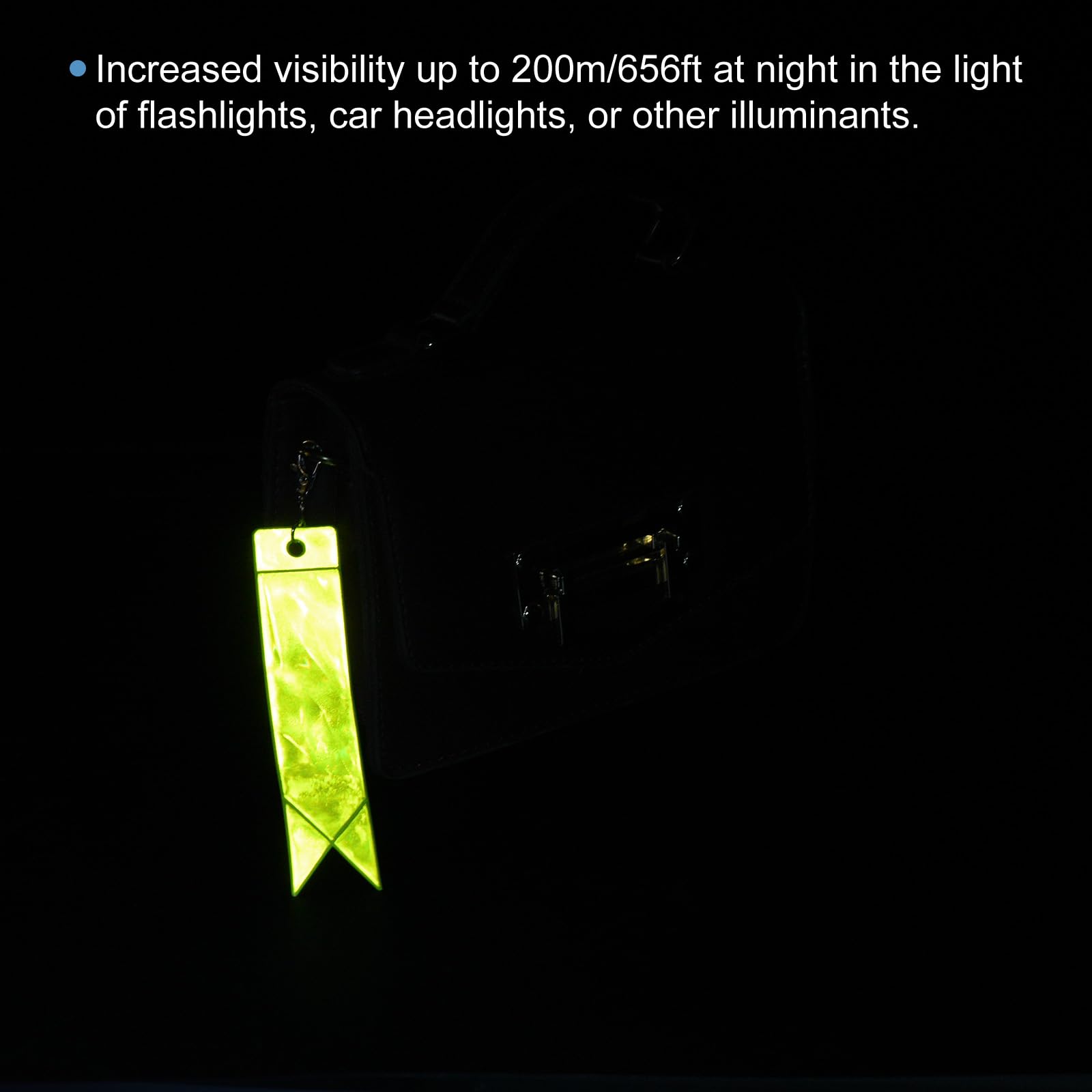 PATIKIL reflective PVC material close-up highlighting durability and weather resistance.