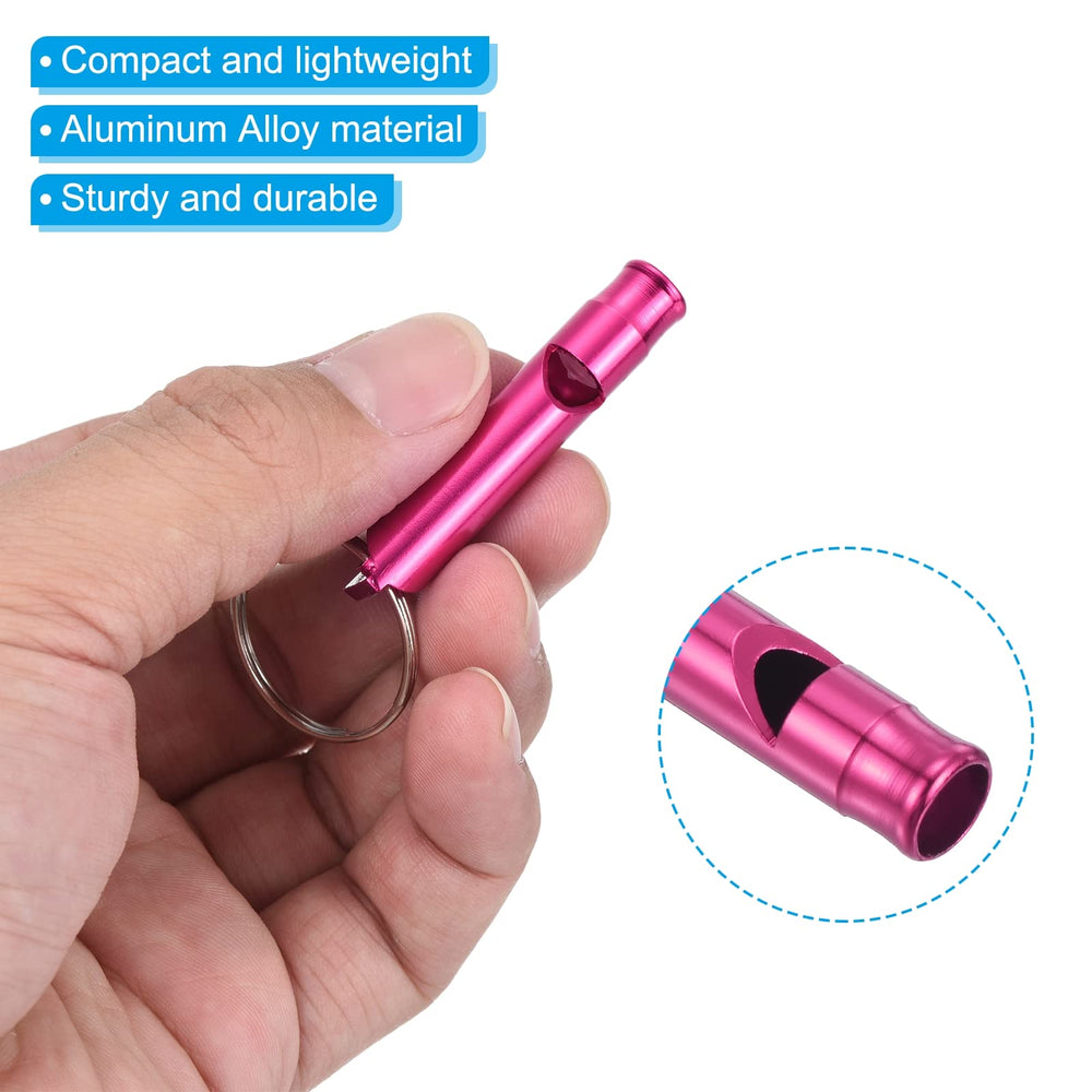 PATIKIL Rose Red compact emergency whistle offers durable, weatherproof signaling on outdoor trips