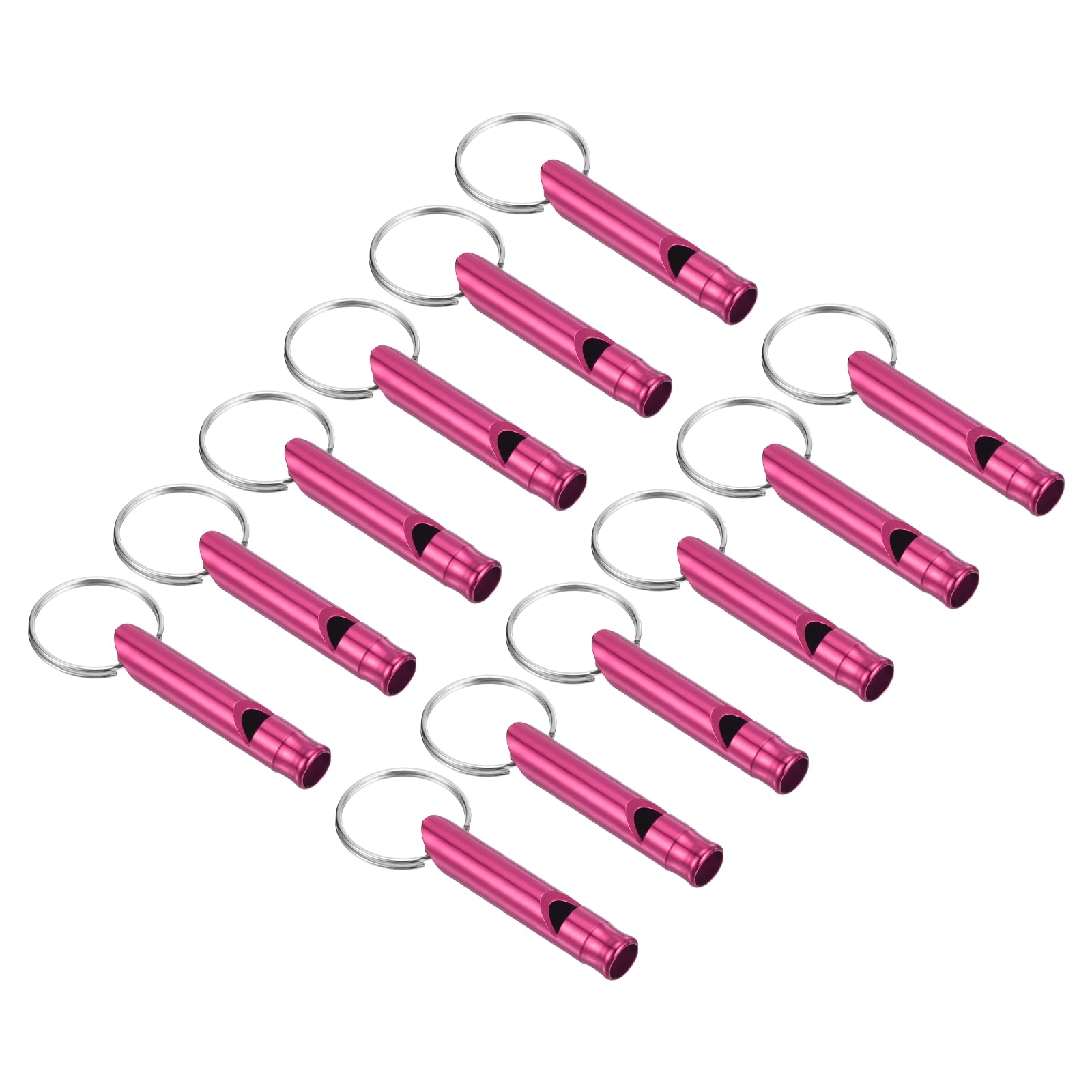 PATIKIL Rose Red survival whistle pack 12, compact emergency signaling for outdoor adventures