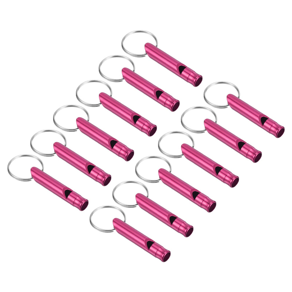 PATIKIL Rose Red survival whistle pack 12, compact emergency signaling for outdoor adventures