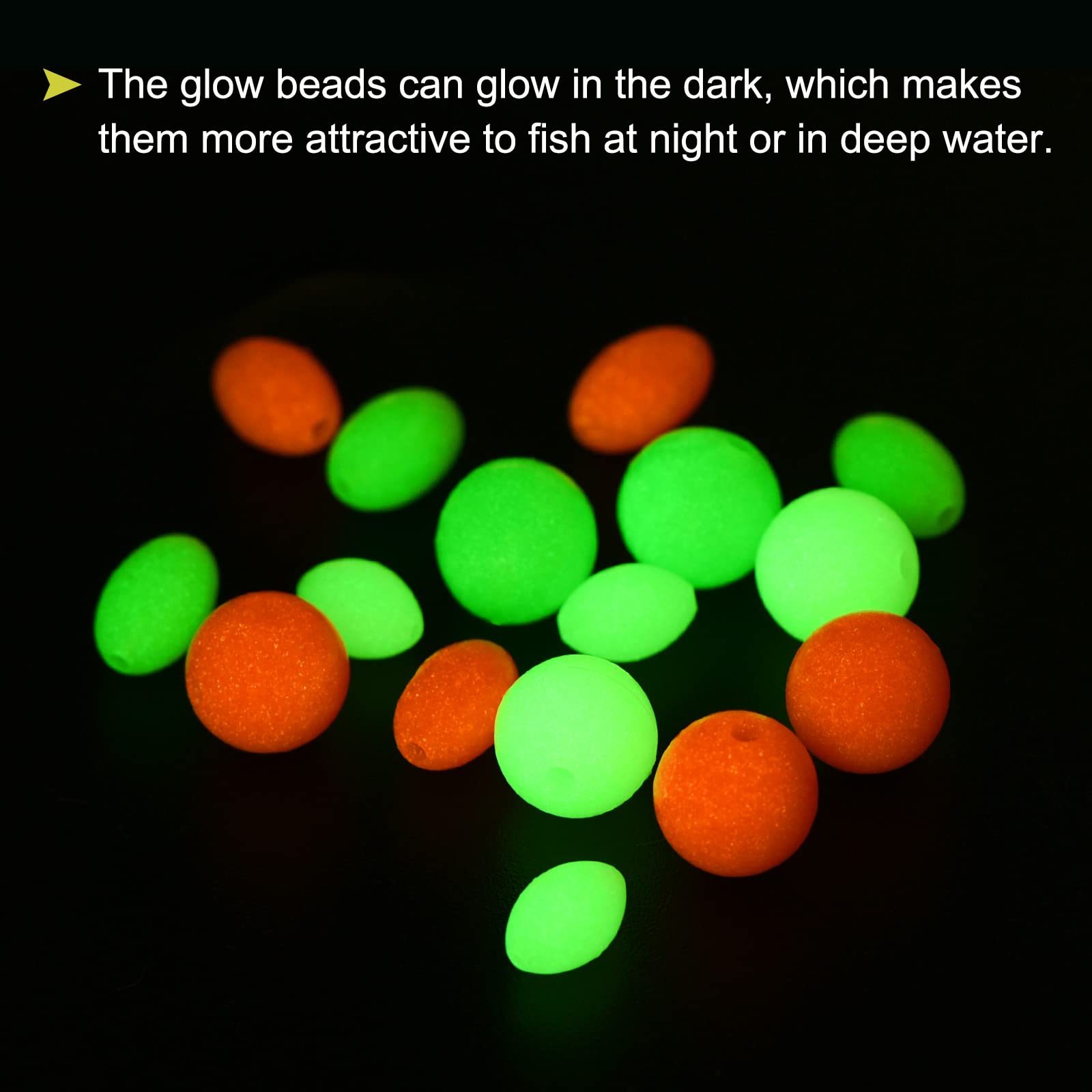 PATIKIL 200-piece glow bead set simplifies tackle setup.