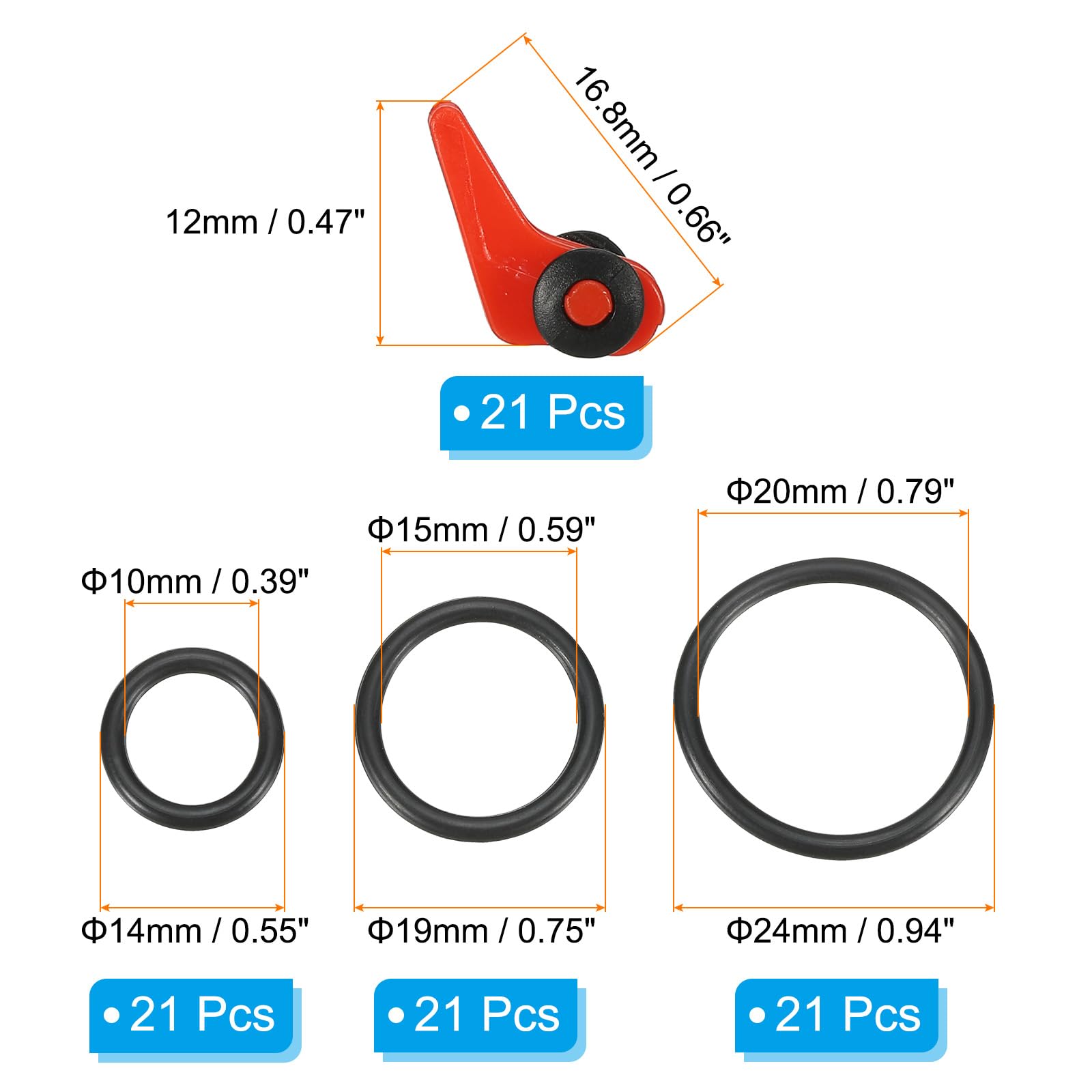 Rubber ring with 24mm outer diameter helps prevent slipping during casting