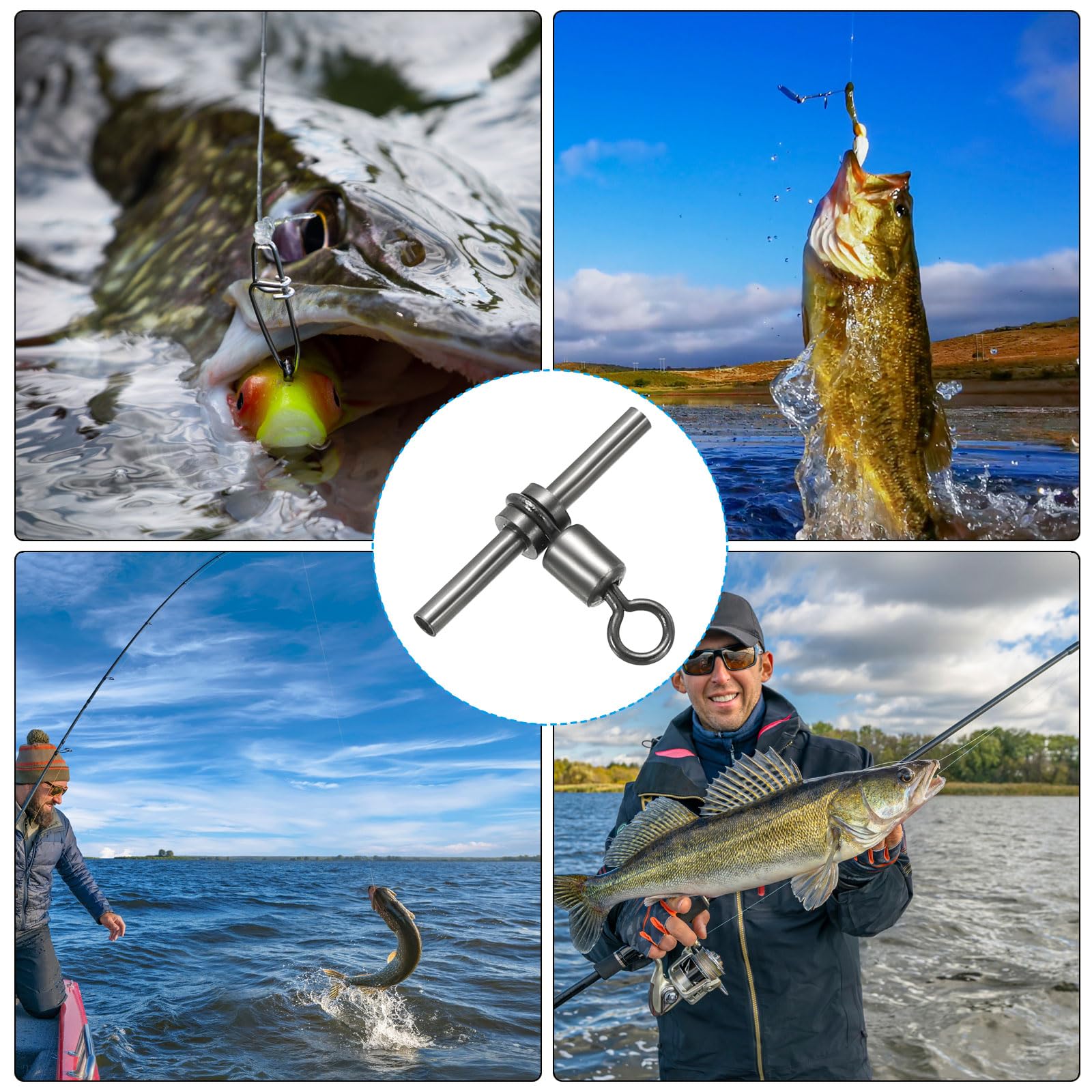 PATIKIL rustproof brass swivel ideal for deep-sea and lake fishing