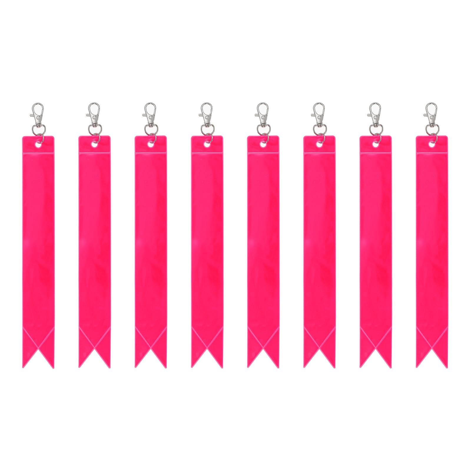 PATIKIL pink safety reflector clipped to a backpack improves night visibility.