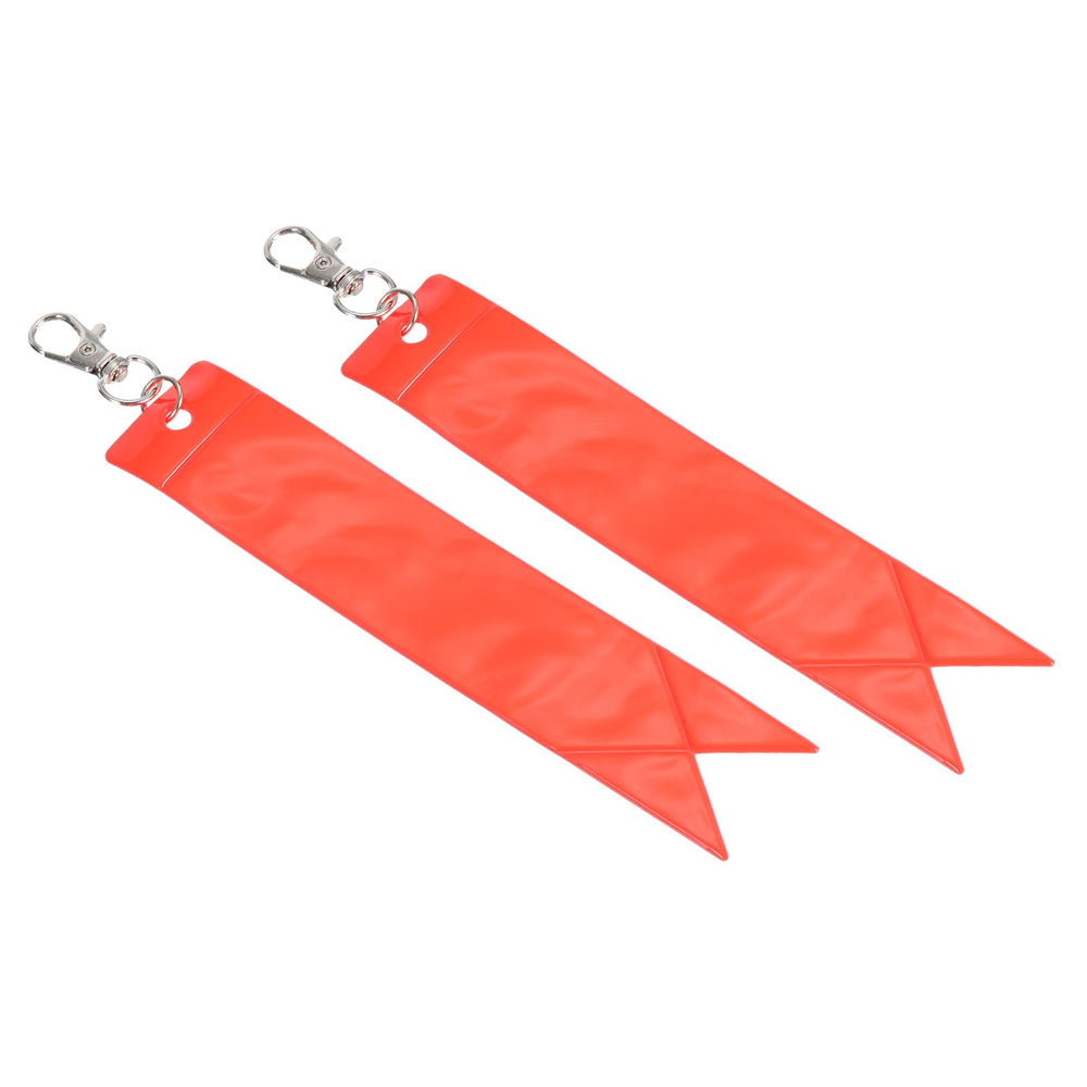 PATIKIL safety reflector pendant in fluorescent yellow on a backpack, boosting nighttime visibility.