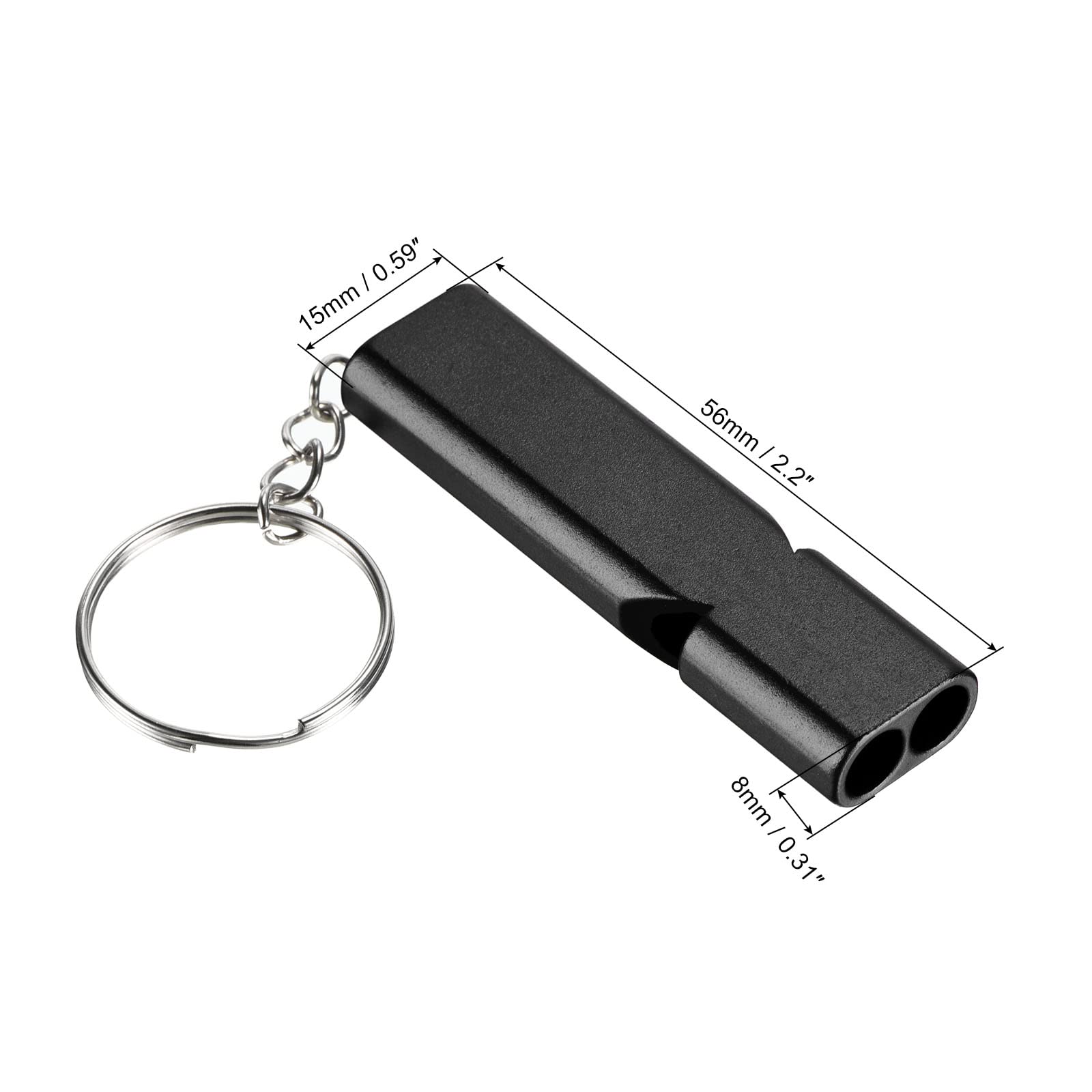 PATIKIL safety whistle with lanyard and keyring for quick access.