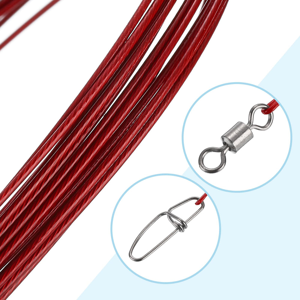 PATIKIL red and metal fishing setup for saltwater and freshwater use.