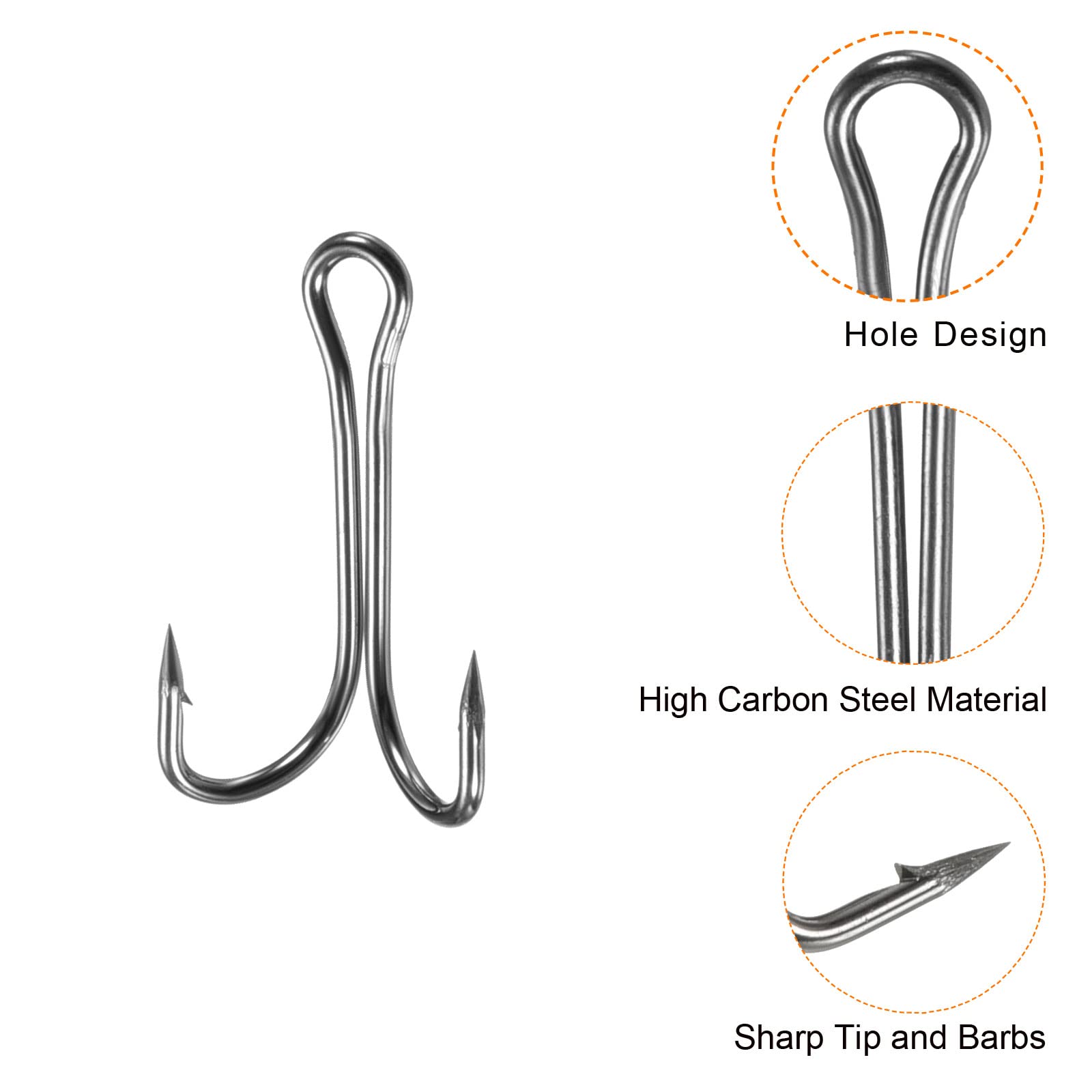 Versatile for lake, river, or ocean fishing with these double hooks.