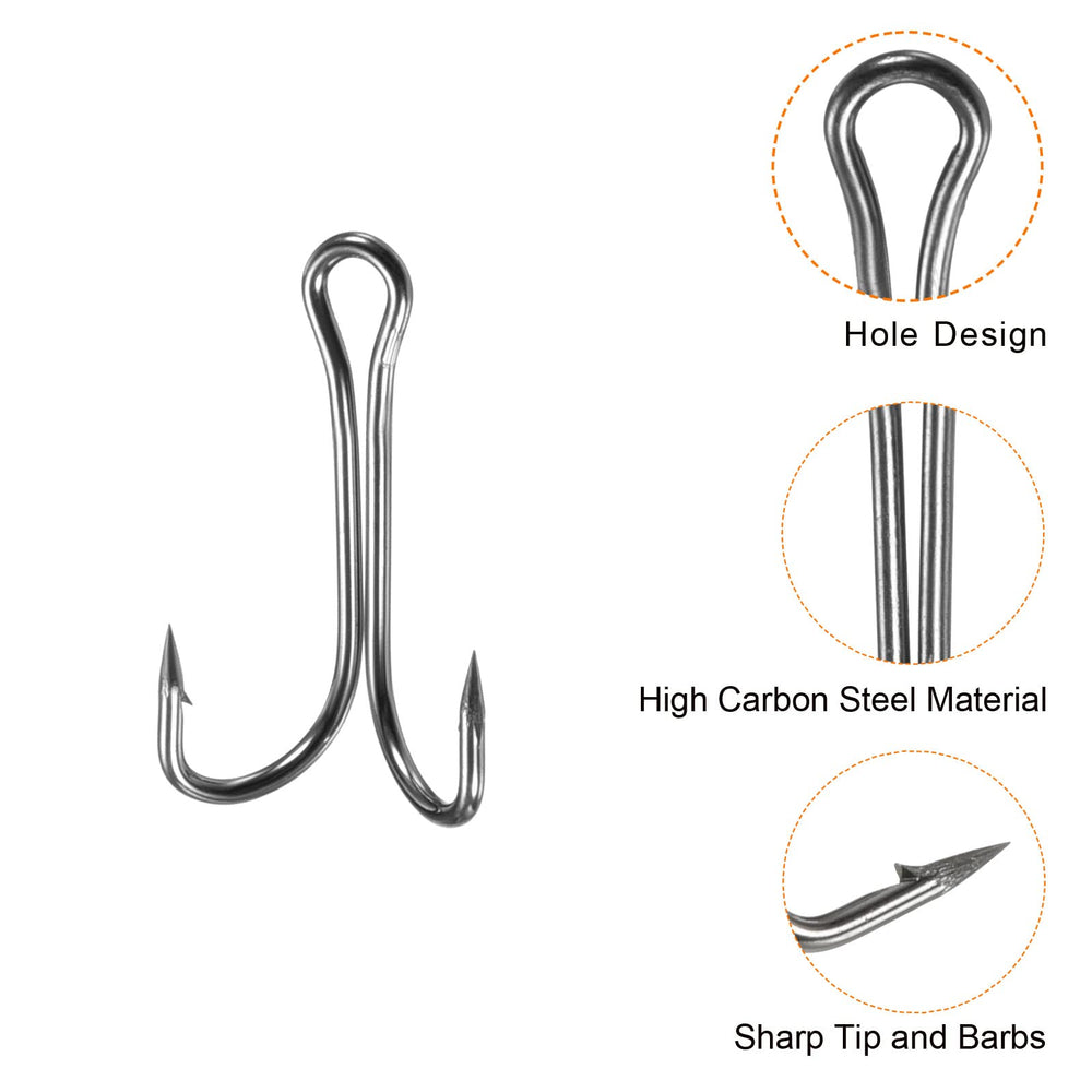 Versatile for lake, river, or ocean fishing with these double hooks.