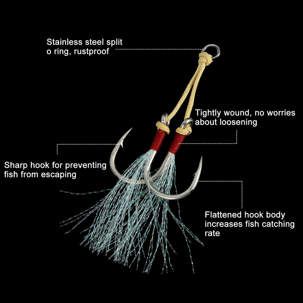 PATIKIL 5/0 hook opening width 18mm for larger baits.