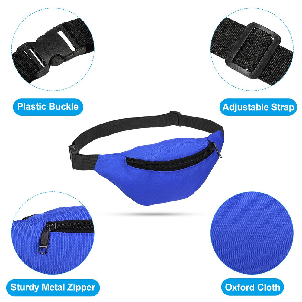 PATIKIL sky blue fanny pack showing compact pocket for essentials