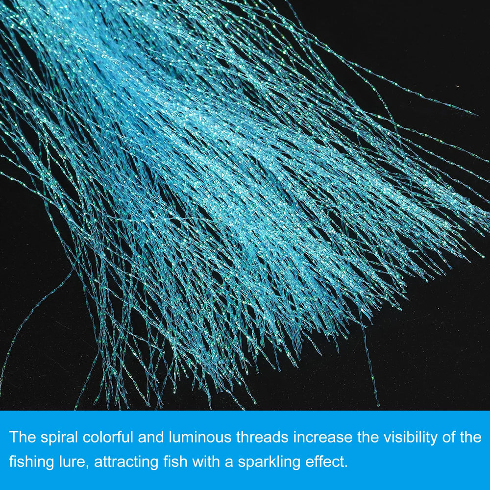 PATIKIL Sky Blue spiral thread detail enhances lure realism and movement.