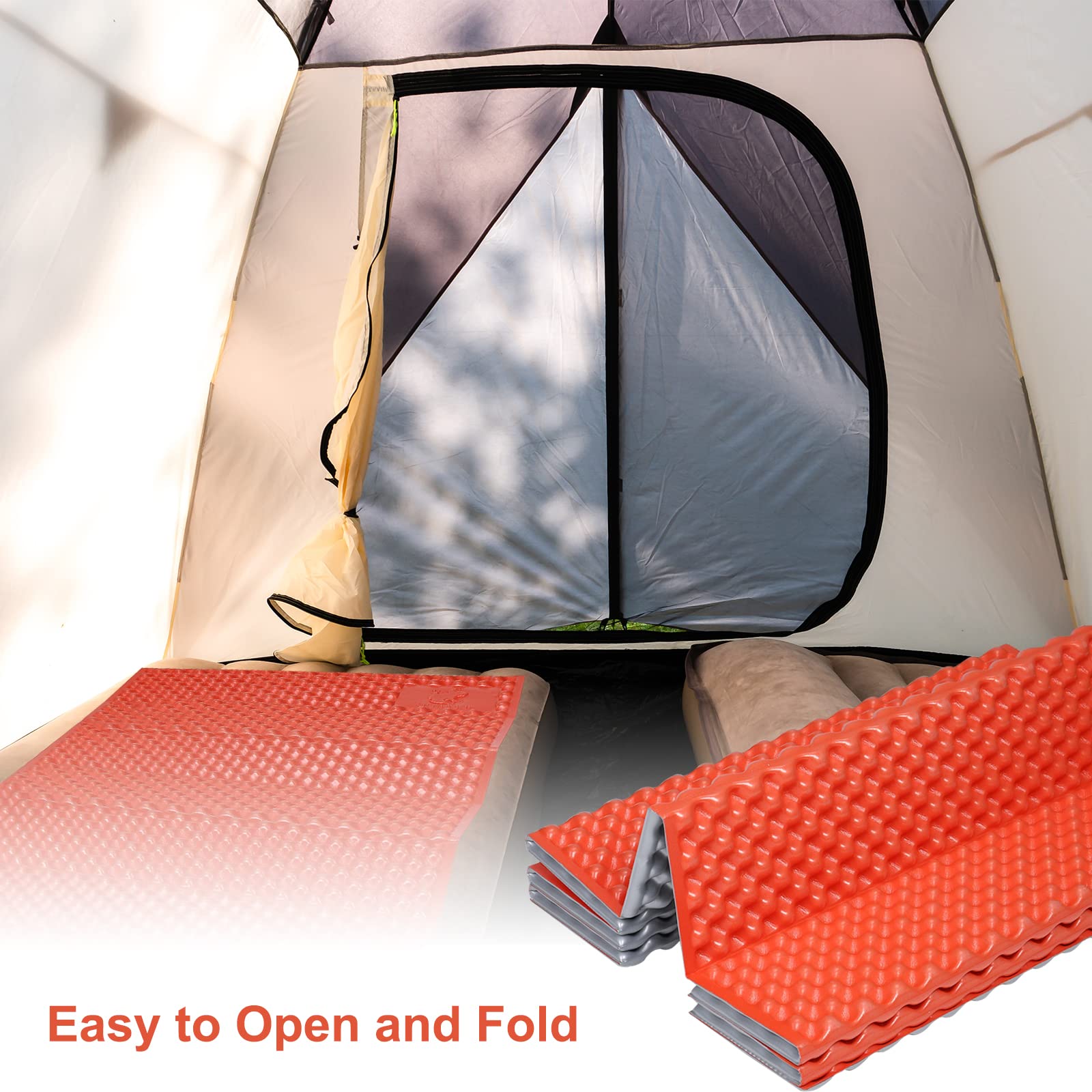 PATIKIL sleeping pad weighs 400 g for lightweight travel and hiking.