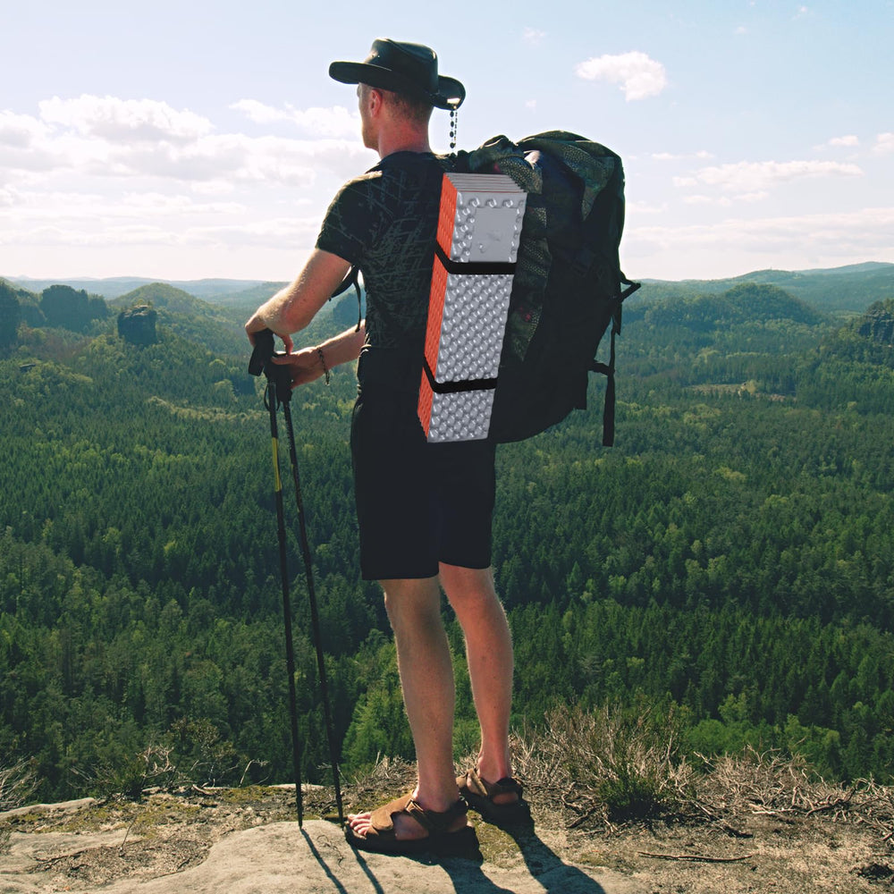 PATIKIL sleeping pad bright orange color enhances campsite visibility.