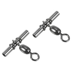 PATIKIL sleeve swivel 3-way cross-line, 10pcs, black, reduces line twist under tension.