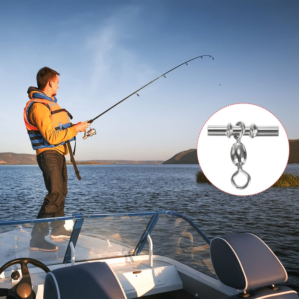 PATIKIL three-way swivel in action helps manage lines during casting.