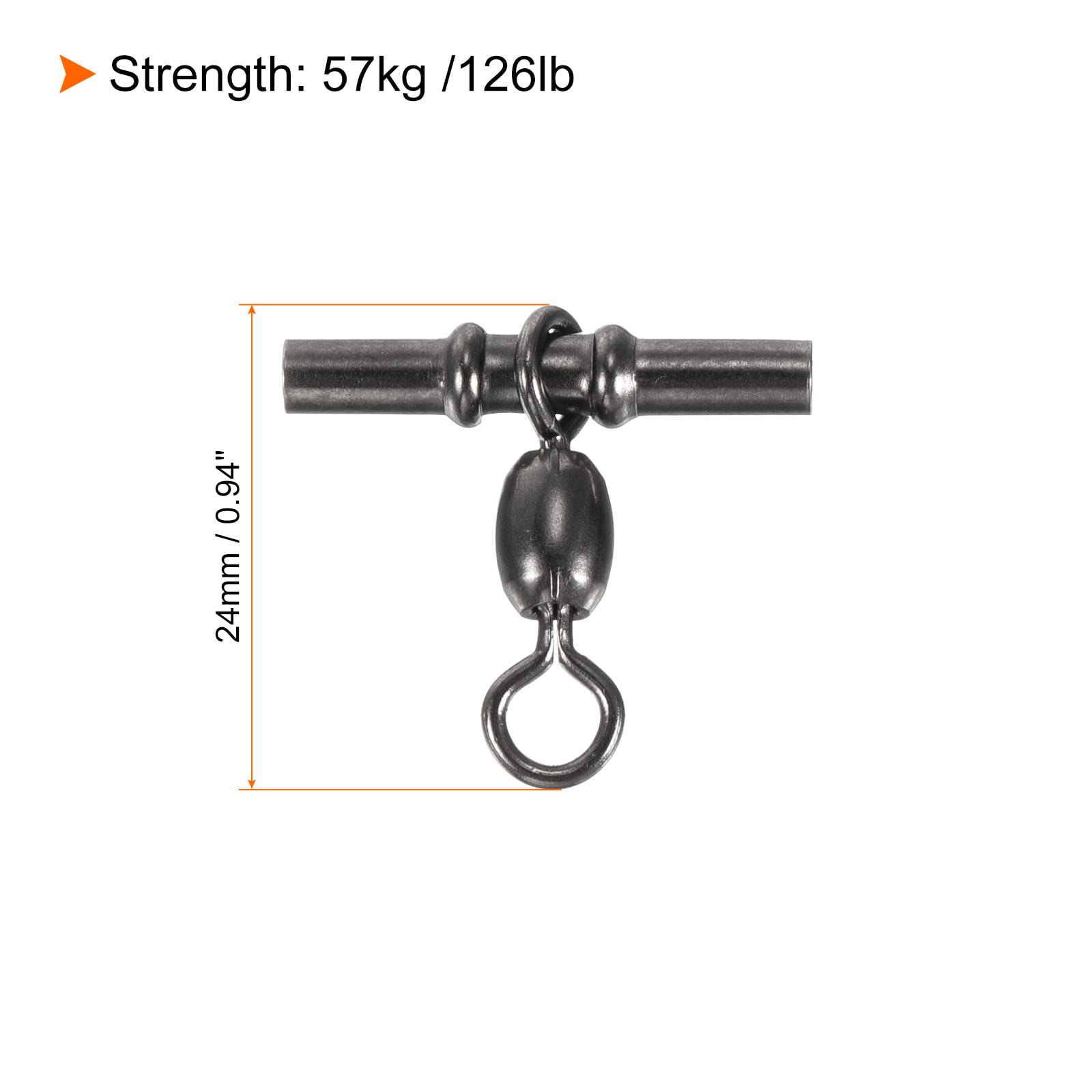 PATIKIL sleeve swivel 3-way being crimped onto mainline for secure connections.